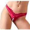 Cottelli G-string with Pearls 2321653 Red L
