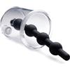 Tom of Finland Rose Bud Cylinder with Beaded Silicone Insert Black