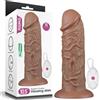 LoveToy Realistic Chubby Vibrating Dildo 10.5" Brown