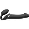 strap-on-me 3 Motors Vibrating Silicone Bendable Strap-On Black L