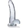 Curve Novelties C-Thru Jock Dong with Balls 9" Clear
