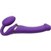 strap-on-me 3 Motors Vibrating Silicone Bendable Strap-On Purple M