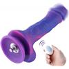 HiSmith HSA70 Dream Sky Silicone Vibrating Dildo KlicLok 8.38" Purple