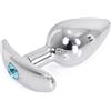 Kiotos Aluminium Handle Buttplug Blue Gem