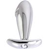 Kiotos Steel Handle Buttplug Penis with Clear Gem