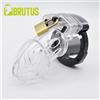Brutus Alpha Cage Chastity Cage Clear