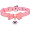 Master Series Golden Kitty Collar with Cat Bell Pink
