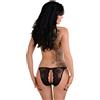 Daring Intimates Natalia Crotchless Cheekini Black S/M