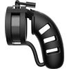 Shots ManCage Model 19 Chastity 4.5" Silicone Cage Ballsplitter Black