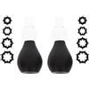 Taboom Nipple Enlargers with 8 Rings Black