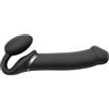 strap-on-me 3 Motors Vibrating Silicone Bendable Strap-On Black XL