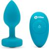 b-Vibe Vibrating Jewel Plug S/M Aquamarine