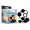 Blush Anal Adventures Platinum Silicone Anal Beads Large Black