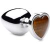 Booty Sparks Gemstones Tiger Eye Heart Anal Plug Large