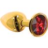 Taboom Bondage in Luxury Butt Plug with Diamond Jewel Gold-Red L