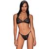 Obsessive Elisetta 2-Pcs Set Black L/XL