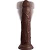 Pipedream King Cock Elite 9" Vibrating Silicone Dual Density Cock with Remote Brown