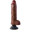 Pipedream King Cock 10" Vibrating Cock with Balls Brown