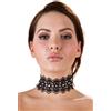 Cottelli Choker with Pearls and Rhinestones 2450186 Black
