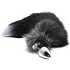 Alive Black and White Fox Tail Anal Pleasure L