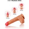 Paloqueth Realistic Dildo Vibrator with with 5 Shocks & Rotations Skin