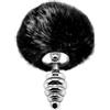 Alive Metal Anal Fluffly Twist Plug S Black