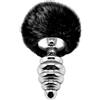 Alive Metal Anal Fluffly Twist Plug L Black