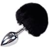 Alive Metal Anal Fluffly Plug M Black