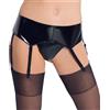 Black Level Vinyl Suspender Belt 2870150 Black L