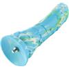 HiSmith HSA110 Melting Snow Curved Dildo KlicLok 9.41" Blue-Green