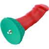 HiSmith HSA115 Fireflow Smooth Silicone Dildo KlicLok 8.6" Red-Green