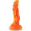 HiSmith WDD004-M Wildolo Beleala Dragon Monster Dildo Suction Cup 8.20" Orange