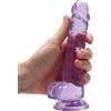 RealRock Realistic Dildo with Balls 7" 17 cm Purple