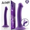 Action Bouncy Liquid Silicone Dildo Hiper Flexible 7" 18 cm Size M Purple