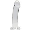 RealRock Smooth Spot Dildo with Suction Cup 17cm Transparent