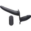 Strap U Pegger Beginner Vibrating Double Dildo + Harness Black