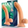 Max & Co Sean Realistic Dildo with Testicles 7.5" Flesh