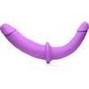 Strap U Double Charmer Silicone Double Dildo with Harness Purple