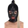 Strict Blonde Ponytail Bondage Hood Black
