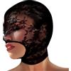 Master Series Lace Seduction Lace Bondage Hood Black