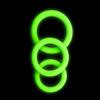 Ouch! Glow in the Dark 3 pcs Cock Ring Set
