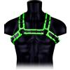 Ouch! Glow in the Dark Buckle Bulldog Harness S/M