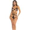 René Rofé Walk Away Crotchless Teddy Black M/L