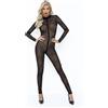 Noir Handmade F285 Full Body Leopard Flock Catsuit XL