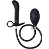 Rimba Latex Play Inflatable Anal Plug with Pump Black