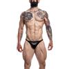 Cut4Men Brazilian Brief Black Leatherette L