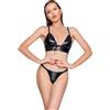 Black Level Vinyl Bra and String 2820161 Black S