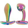 Anos Metal Butt Plug Set in Rainbow Colours