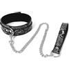 Kiotos Collar with Leash Reptile Black/Silver