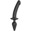 strap-on-me Semi-Realistic Switch Plug-in 2in1 Dildo & Butt Plug Black XXL